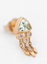 Light Green Tourmaline & Diamonds Single Earring Gold by Celine Daoust | Couverture & The Garbstore