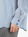 Kaarina Dolman Shirt Blue & White Stripe