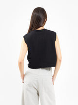 Pockets Cotton Waistcoat Black by Cordera | Couverture & The Garbstore
