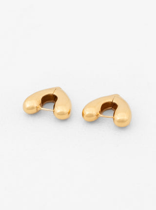 Small Heart Gold-Plated Hoop Earrings by Annika Inez | Couverture & The Garbstore