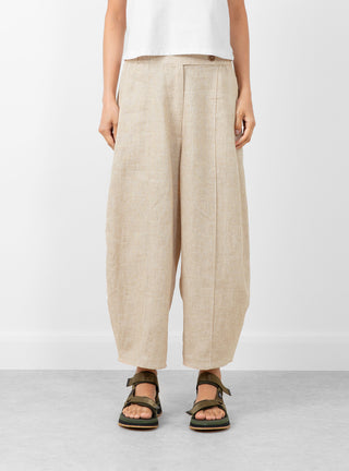 Melange Linen Curved Pants Natural by Cordera | Couverture & The Garbstore