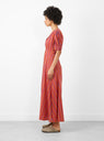 Ninon Hand Woven Long Dress Automne on model 
