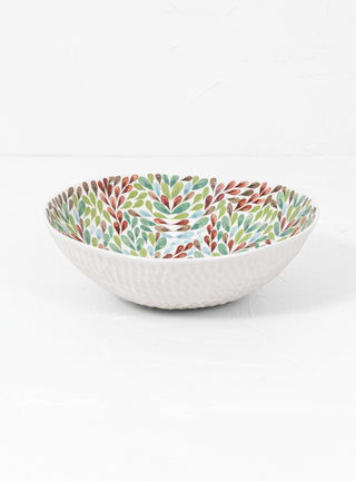Green Brown Blue Leaves Bowl n75 by Aida Dirse | Couverture & The Garbstore