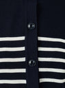 Foxtail Stripe Cardigan Navy/Ecru YMC