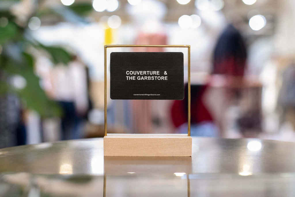 Now Available: Gift Cards at Couverture & The Garbstore | Couverture & The Garbstore