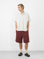 The Heavy Jersey shorts in wine  from Stüssy at Couverture & The Garbstore 
Model