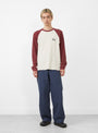 Raglan Thermal 2 Tone Off White from Stüssy at Couverture & The Garbstore 
Model 
