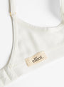 Carrie Soft Cup Bra Natural White by Elliot Organics at Couverture & The Garbstore
Close-up
