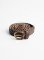 2cm 9ply Polo Tip Belt Dark Brown by Dragon Diffusion at Couverture & The Garbstore