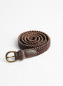 2cm 9ply Polo Tip Belt Dark Brown by Dragon Diffusion at Couverture & The Garbstore
Front View