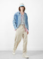 Type 1+ Nep Denim Jacket Light Vintage Wash by TDR at Couverture and The Garbstore Model 2