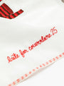 C25 Couverture Embroidered Scarf Chalk from Laite Works at Couverture & The Garbstore
embroidery