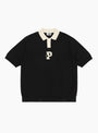 P-Knit Polo Black & White from Pawa Speed Sports at Couverture & The Garbstore
front 