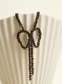 Bow Necklace Black Beatriz Palacios Front Shot