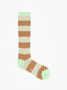 Dot Dot Sock - Transparent Brown Stripe