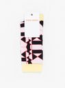 Unfolded Sock - Pink Black Fold