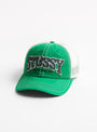 The MD Burly Threads Trucker Cap from Stüssy comes in Green at Couverture & The Garbstore
front 
