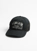 The LP Service Mesh Strapback Cap from Stüssy comes in Black at Couverture & The Garbstore
front 