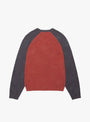 Colorblocked Raglan Crew in Brick by Stüssy at Couverture & The Garbstore
Back