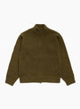 The Military Patch Zip Sweater from Stüssy arrives in Green at Couverture & The Garbstore
front 