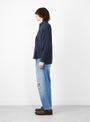 Grande Shirt Navy by TDR at Couverture and The Garbstore on model side profile