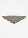 C25 Embroidered Triangle Scarf Black and Beige Stripe from Himalayan Cashmere at Couverture & The Garbstore 
fold 