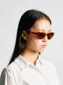 Pyle Sunglasses California Poppy Orange by Sun Buddies | Couverture & The Garbstore Model Shot