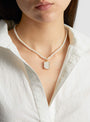 Quartz Pendant Necklace At Couverture And The Garbstore Model Shot