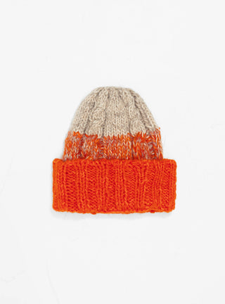 Hand Knit Fisherman Beanie Orange by Sublime | Couverture & The Garbstore