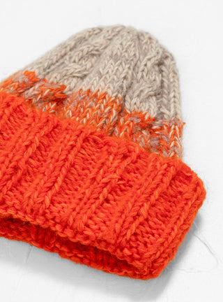 Hand Knit Fisherman Beanie Orange by Sublime | Couverture & The Garbstore