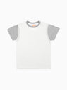 La'ie Short Sleeve T-shirt Off White & Hambledon Grey