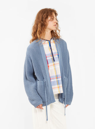 Waffle Kimono Cardigan Blue by The English Difference | Couverture & The Garbstore