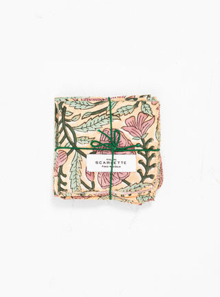 Coquelicot set of 4 Napkins Pink Floral by Scarlette Ateliers | Couverture & The Garbstore