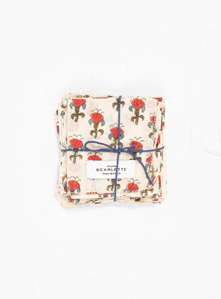 Primerose set of 4 Napkins Red Floral by Scarlette Ateliers | Couverture & The Garbstore