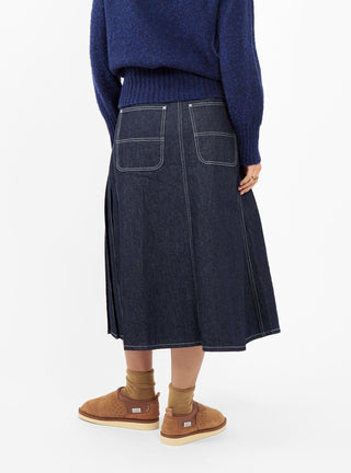 Pleated Wrap Skirt Indigo by BEAMS BOY | Couverture & The Garbstore