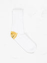 56 Yarns Rib Happy Heel Socks White by Kapital | Couverture & The Garbstore