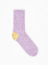 56 Yarns Rib Happy Heel Socks Purple by KAPITAL | Couverture & The Garbstore