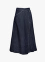 R Wrapped Pleated Skirt Indigo Indigo Beams Boy (ghost) at Couverture & The Garbstore