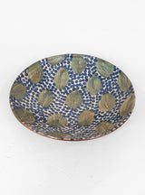 Green Leaves Serving Bowl Blue by Malaika | Couverture & The Garbstore