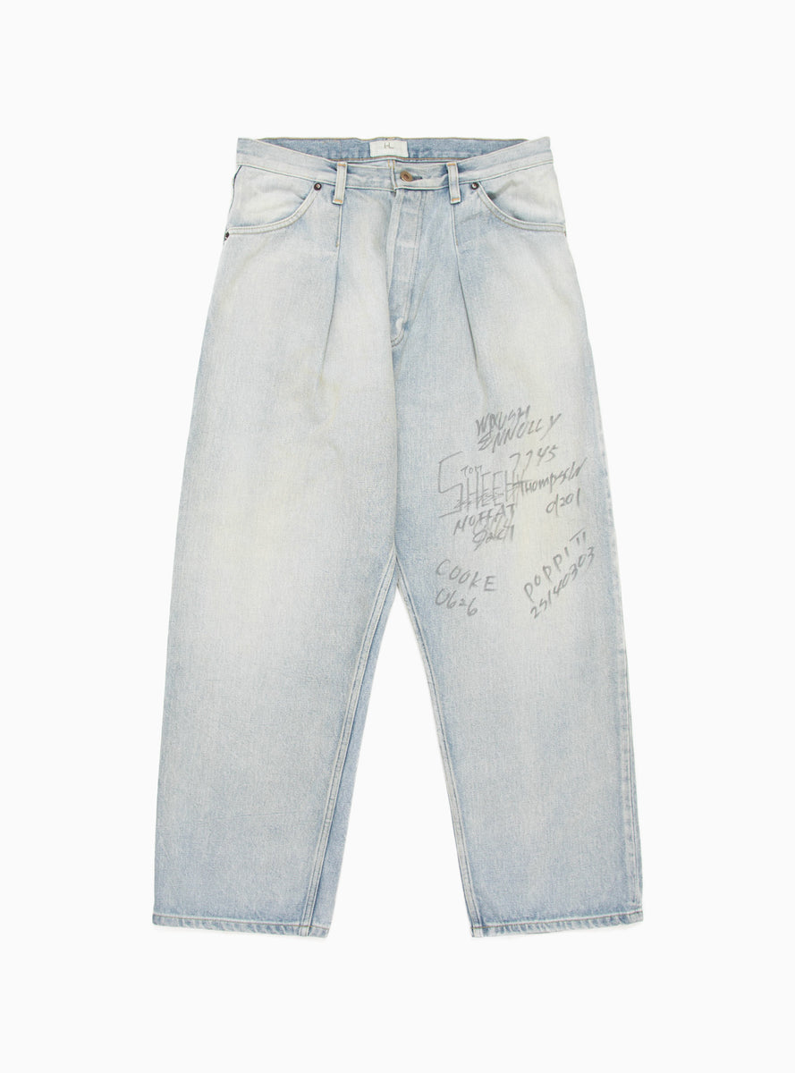 HL Good Luck Flag Jeans Light Blue by HERILL Couverture & The Garbstore