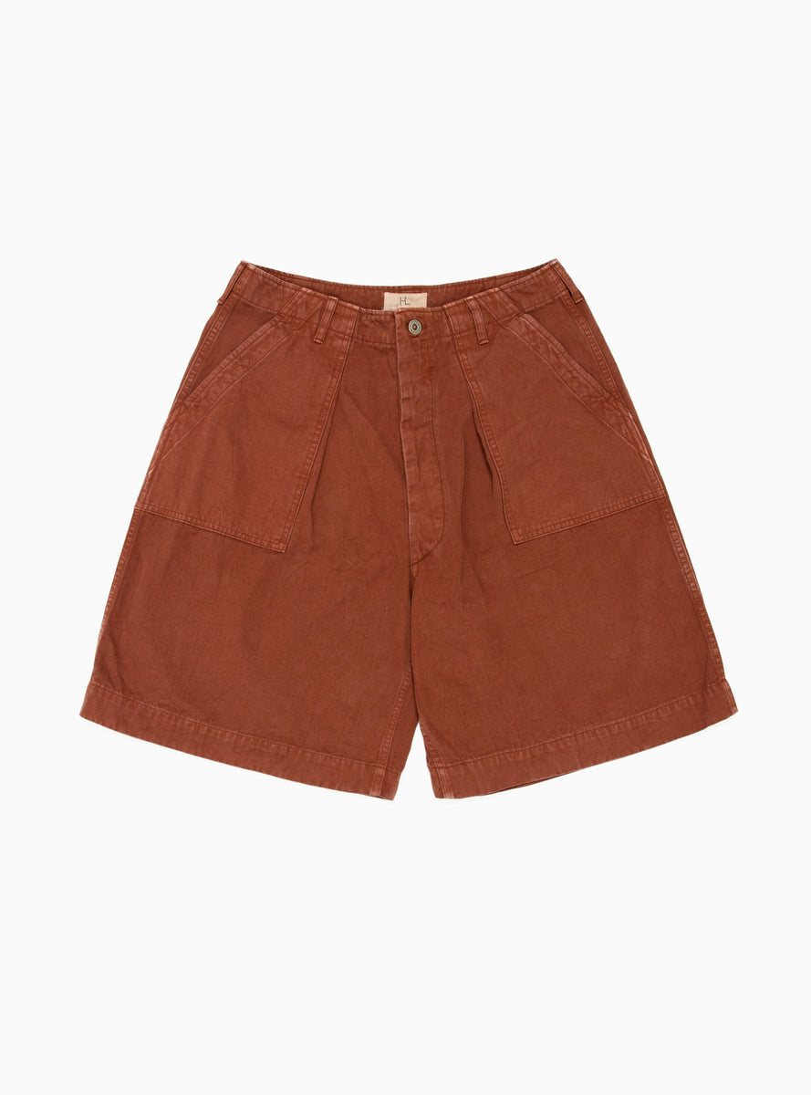 Duck Utility Shorts Brown by HERILL Couverture & The Garbstore