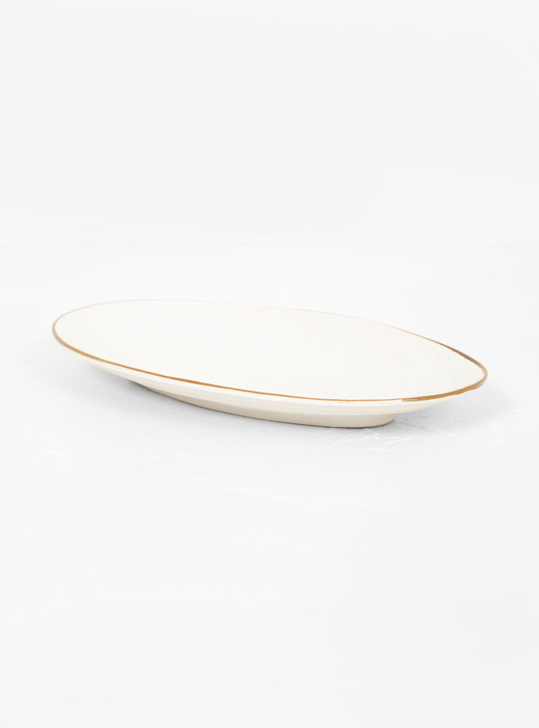 Oval Serving Plate White