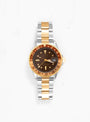 BRWN GMT 40 Diver Watch Brown, Gold & Silver by Vague Watch Co. Men's | Couverture & The Garbstore