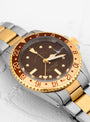 BRWN GMT 40 Diver Watch Brown, Gold & Silver by Vague Watch Co. Men's | Couverture & The Garbstore
