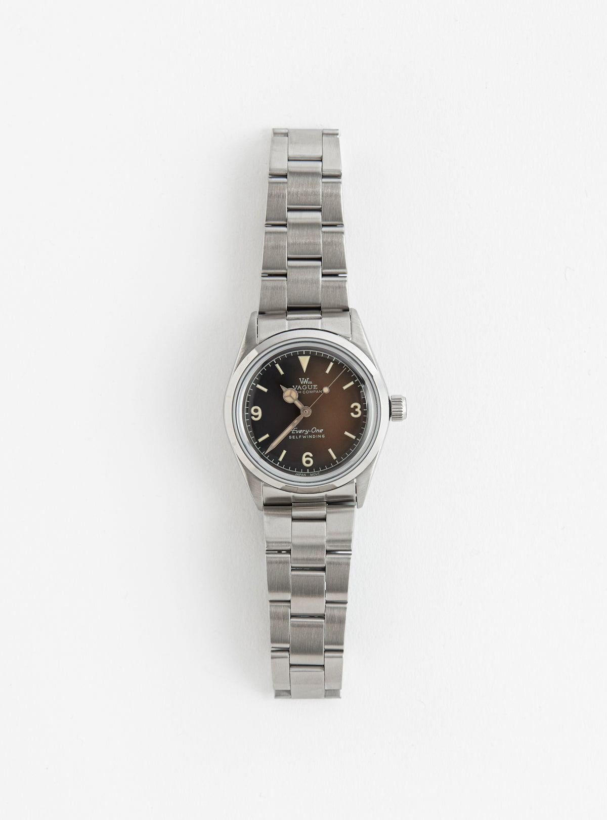 Every-One Steel 34 Watch Black & Silver by Vague Watch Co 
