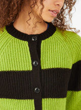 Foxtail Cardigan Black & Green Stripe by YMC | Couverture & The Garbstore