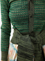Wide Rib Knit Cardigan Green by TOGA PULLA | Couverture & The Garbstore