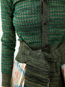 Wide Rib Knit Cardigan Green