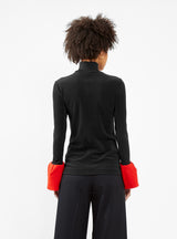Ribbed Jersey Top Black by TOGA PULLA | Couverture & The Garbstore