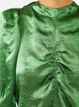 Crushed Satin Blouse Light Green by TOGA PULLA | Couverture & The Garbstore